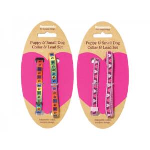 Rosewood Puppy/Small Dog Collar & Lead Set