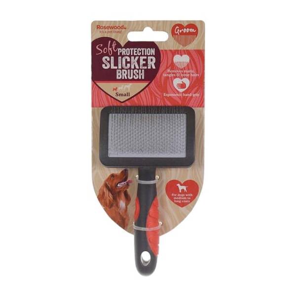 Rosewood Soft Protection Salon Grooming Slicker Brush ? Small