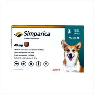 Simparica 40mg Chewable Tablets For Dogs >10-20 kg (22-44 lbs)