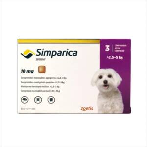 Simparica 10mg Chewable Tablets For Dogs >2.5-5 kg (6-11 lbs)