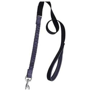 Bungee Dog Leash, Black and Grey, 1″ x 04′