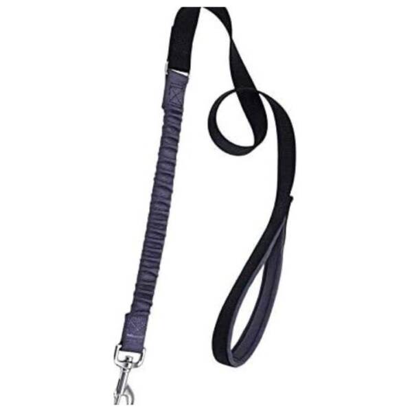 Bungee Dog Leash, Black and Grey, 1″ x 04′
