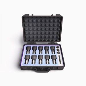 Adapter and Fitting, 1/2_ NPT male to various female hand-tight quick connection set (10 pc with carrying case) - available on request