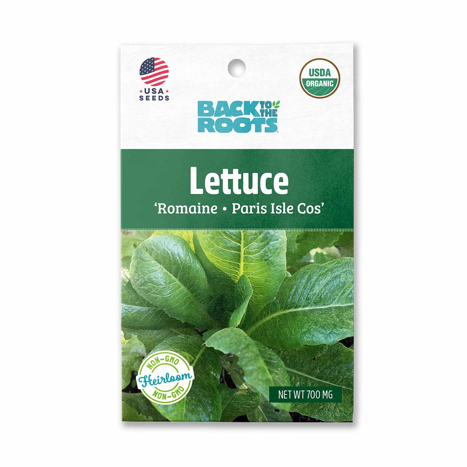Back To The Roots Lettuce 'Romaine Paris Isle Cos' Seeds