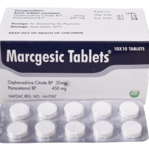 MH Marcgesic Tablets Paracetamol BP 450mg, 10 x 10 Tablets