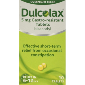 Dulcolax 5mg Bisacodyl Gastro-resistant Tablets, Pack of 10