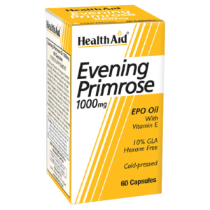 HealthAid Evening Primrose Oil 1000mg + Vitamin E, 60 Capsules