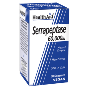 HealthAid High Potency Serrapeptase Natural Enzyme 60,000iu, 30 Capsules