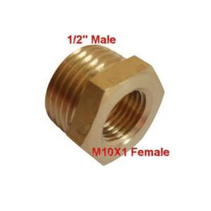 Adapter, 1/2NPT male to M10X1.0 female hand-tight quick connector - available on request