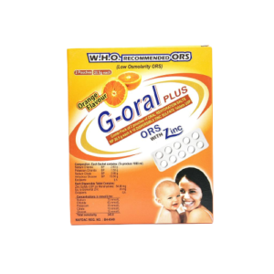G-Oral Plus ORS With 20.5g Dispersible Zinc Sulfate Tablets, 2 Pouches (Orange Flavour)