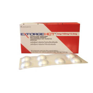 Exforge HCT 5mg/160/12.5mg Amlodipine Valsertan Hydrochlothiazide