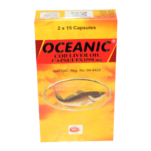 Elbe Oceanic Cod Liver Oil Capsules 1000mg, 2 x 15 Capsules