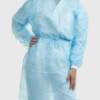 Hydro-repellent gown with elastic