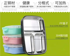 Stainless Steel Partitioned Lunch Box | School Lunch Box