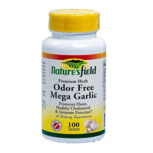 Odor Free Mega Garlic helps heart healthy cholesterol & immune function