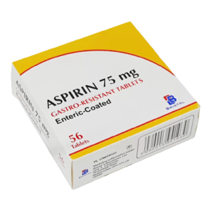 Bristol Aspirin 75mg Gastro-Resistant Tablets Enteric-Coates, 56 Tablets