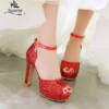 SGESVIER Women Sexy Bride Wedding Party Shoes