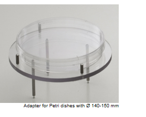 adapter for Petri dishes with 140-150 mm diam. - available on request