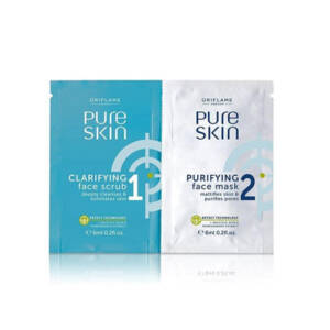 Oriflame Pure Skin 1 face scrub & 2 face mask 2 - 6ml