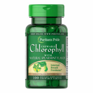 Puritan?s Pride Chewable Chlorophyll with Natural Spearmint Flavor-100 Tabs