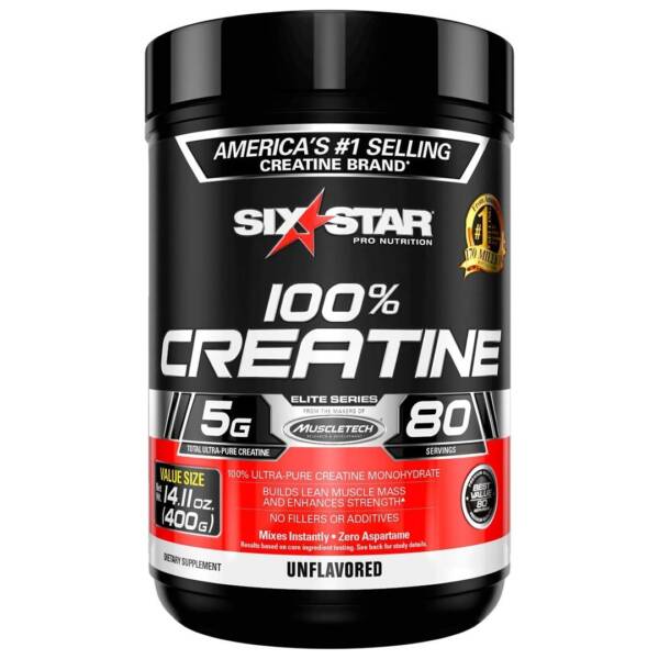 Six Star 100% Creatine Monohydrate 80servs