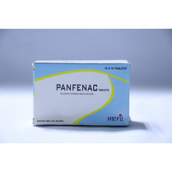 Buy Here Diclofenac potassium PANFENAC 50mg x 10 x 10 tablets