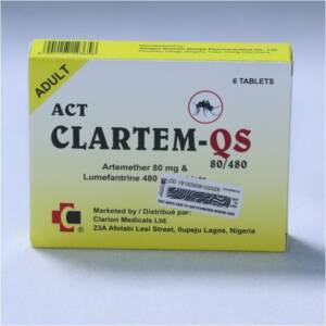 ART+ LUMEFANTRIN 80/480 TAB x6 ADULT (CLARTEM-QS)