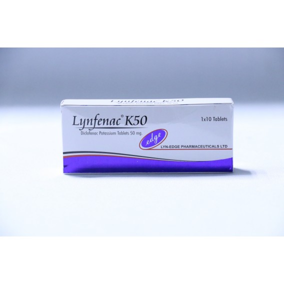 Buy Here Diclofenac potassium LYNFENAC K50 50mg x 1 x 10