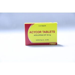 Aceclofenac BP 100mg (ACYCOR ) 100mg x 1 X 10 TABLETS
