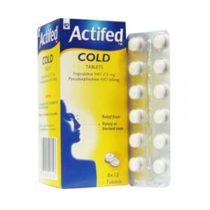 Actifed Cold Tablets (12 Tabs)