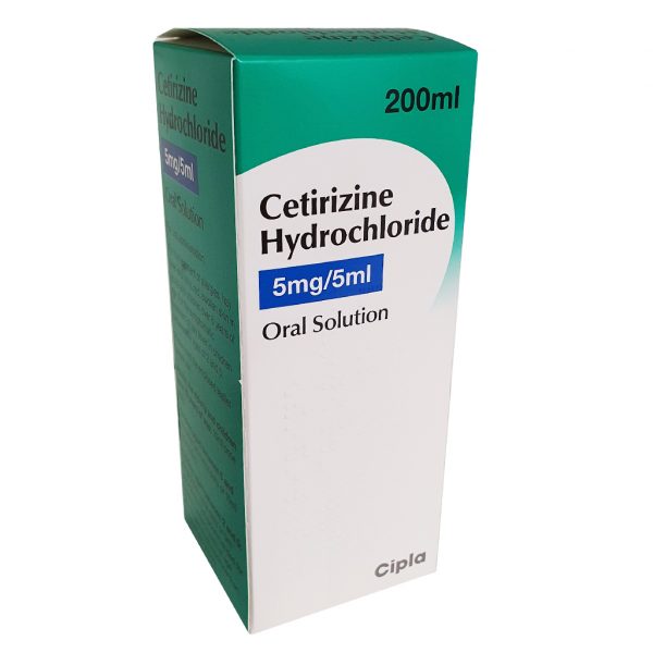 Buy Here Cetirizine Hydrochloride Allergy Relief 5 mg 5 ml Oral