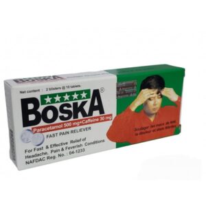Paracetamol 500mg + caffeine 30mg (BOSKA)  2 x 10 tablet