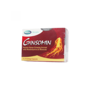Ginsomin Korean Panax Ginseng Extract -30 Soft Gel Capsules