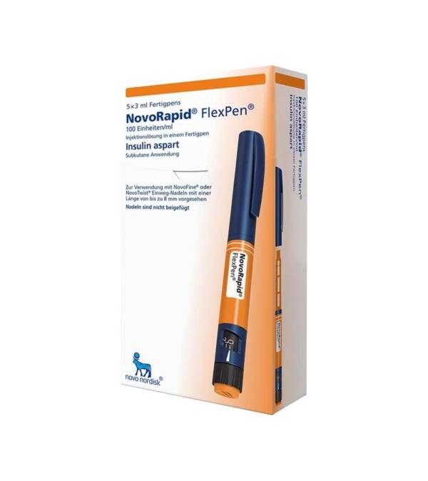 NovoRapid Flexpen (Insilin Asparte) 100iu x 3ml x 5Pens