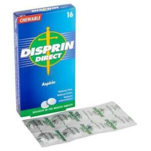 Disprin Aspirin Direct (16 Chewable Tablets)