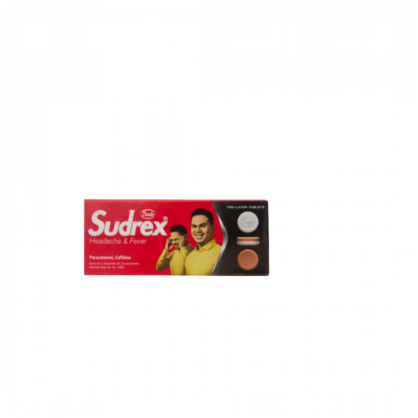 Sudrex Headache & Fever Tablets (20 Capsules)