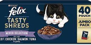Felix Tasty Shreds Mixed Selection +1 (40 pouches)
