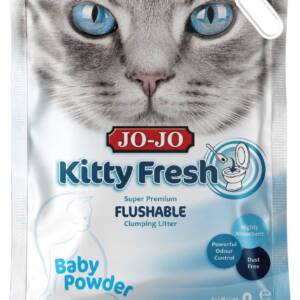 Jojo Kitty Fresh Cat Litter Flushable (Baby Powder)