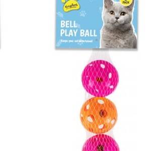 Kingdom Jingle Bell Play Ball Cat Toy (3 pack)