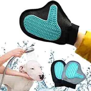 Pawxie Pet Grooming Glove  KPG 006 (Blue, Ash and Red)