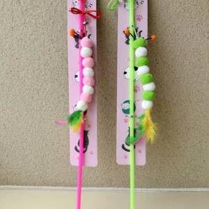 Pet Guardian Cat Teaser Toy ( Cotton Ball Feather)