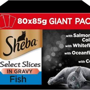 Sheba Select Slices Fish Selection  in Gravy (80 pouches)