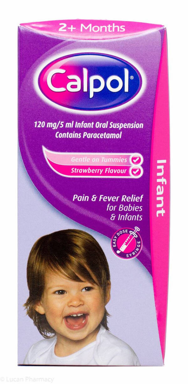 Calpol? 2Months+ Infant Oral Suspension Strawberry Flavour with Syringe - 140ml #P
