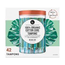 100% ORGANIC COTTON CORE TAMPON REGULAR X42