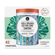 100% ORGANIC COTTON CORE TAMPON REGULAR+SUPER X42