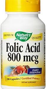 NATURE?S WAY FOLIC ACID 800MCG x 100CAPS