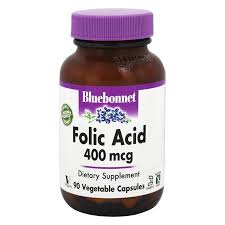 BLUEBONNET FOLIC ACID 400MCG X 90VEGETABLE CAPSULES