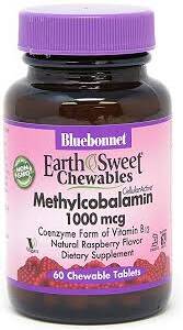 BLUEBONNET  METHYLCOBALAMINE 1000MCG X 60 CHEWABLE TABLETS
