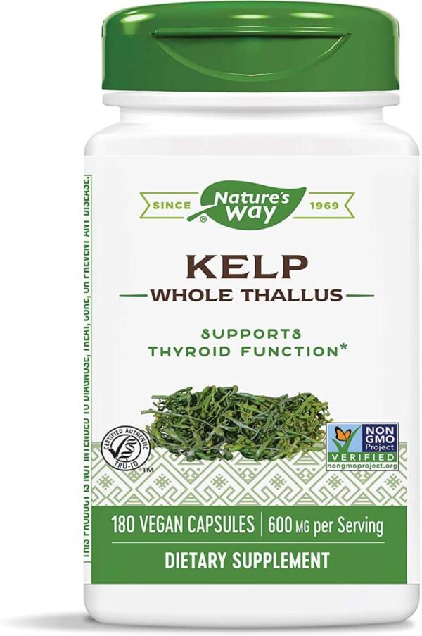 NATURE?S WAY  KELP 600MG X 180 VEGETABLE CAPSULES