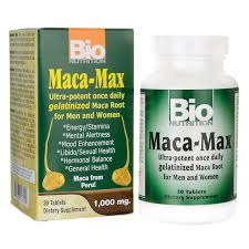 BIO NUTRITION MACA-MAX 1000MG X30TABLETS
